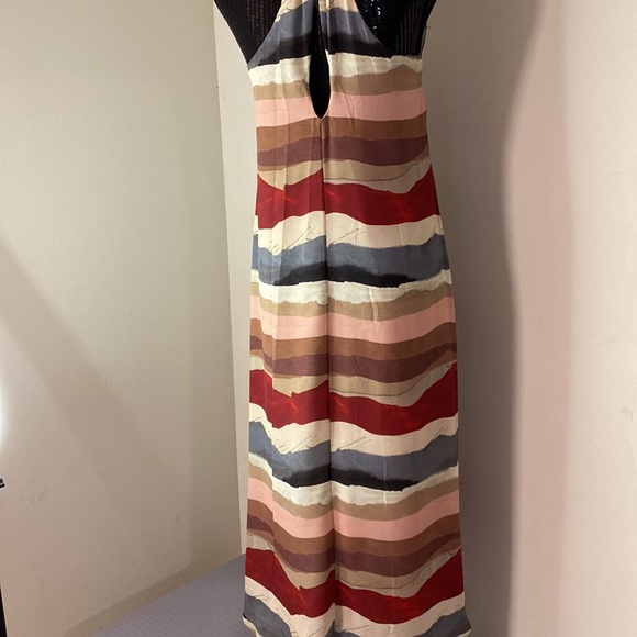 Alice + Olivia Jenine Sedona-vibe halter neck high low midi dress size Large - Picture 8 of 9